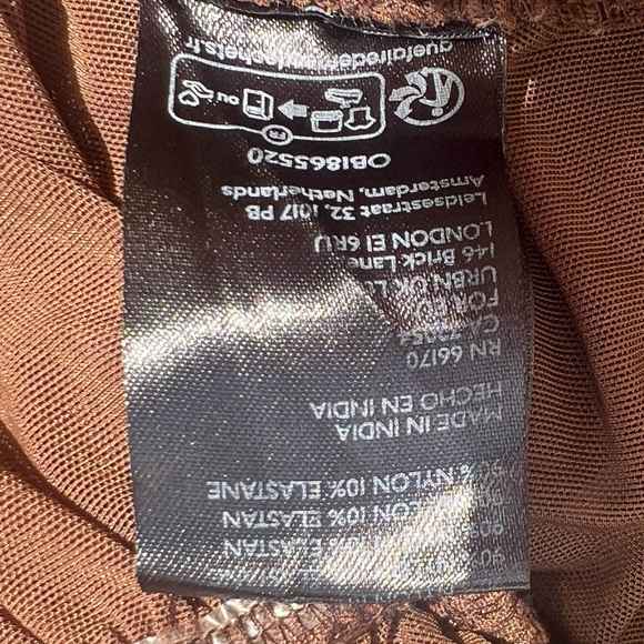 Urban Outfitters | Brown Ruched Strapless Dress for Women Size XS Extra Small - Picture 12 of 14